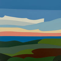 Evening Light on the Horizon, 12"h x 12"w