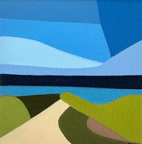 To Beach Blues, 4"h x 4"w