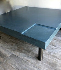 Poured Concrete Table - Outermost Blue