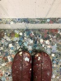 Yellow Orange Bud Vase, 9"h x 12"w