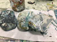 Shades of Gray Vessels, 12"h x 12"w