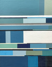 Boundless Blues, 14"h x 11"w