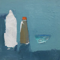 Vessel with Orange Top, 20"h x 20"w