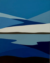 Mostly Blue, 8"h x 10"w