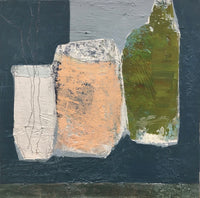 Vessels on Deep Blue, 12"h x 12"w