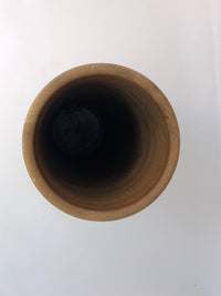 Tall Stoneware Cylinder Vase With Coastal Hue Glaze 14”h x 5.5”w