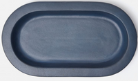 Large Blue Oval Serving Platter